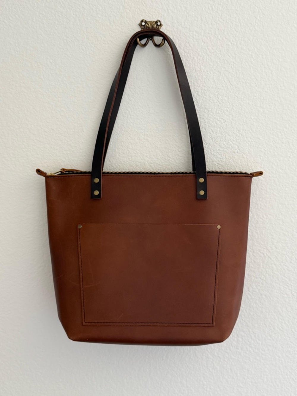 Portland Leather Brown Tote Bag Large